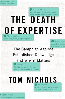 book cover the death of expertise
